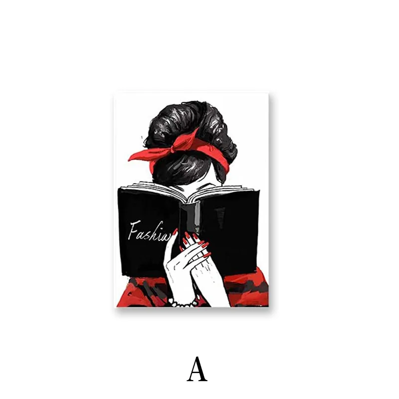 Women Them Amazon Red Lips Perfume Canvas Painting Bed Room Decor Wall Art Inner Frame Paintings