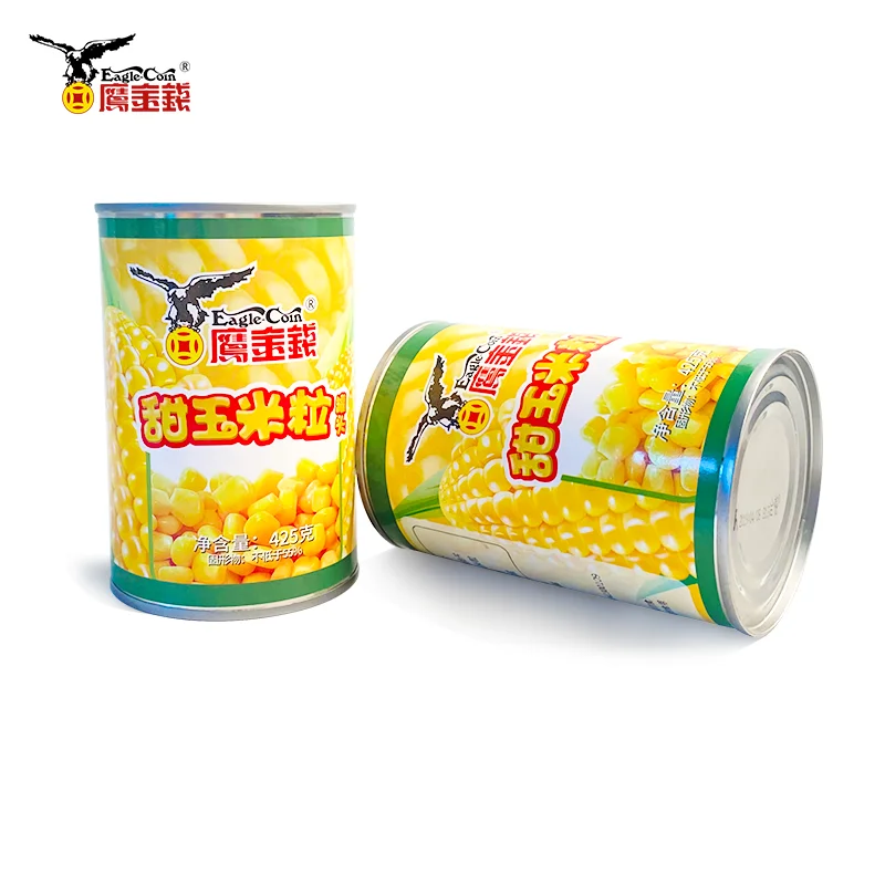 In Brine Tinned 425G Corn Kernels China Manufactory Yellow Corn Price Vegetables China Sweet Corn