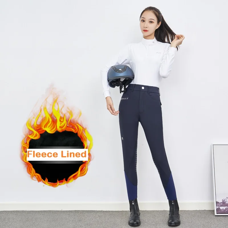 Horshi Unisex Kid/Adult Equestrian Full Seat Silicone Breeches Winter Autumn Equestrian Trousers.Riding Pants