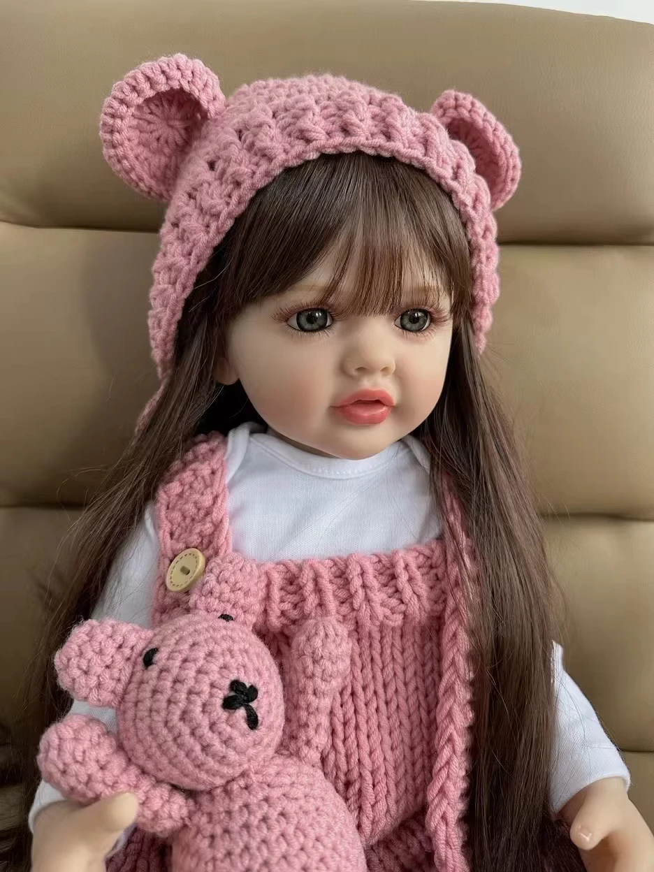 Yeezwood Top Selling 55CM Silicone Reborn Baby Doll Toddler Gifts Set Reborn Doll With Plush Toys