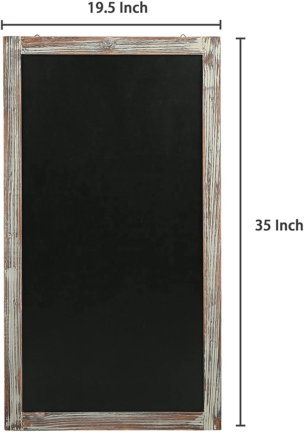 Wall-Mounted Vintage Brown Wood Chalkboard with Cork Board & Mail Holder