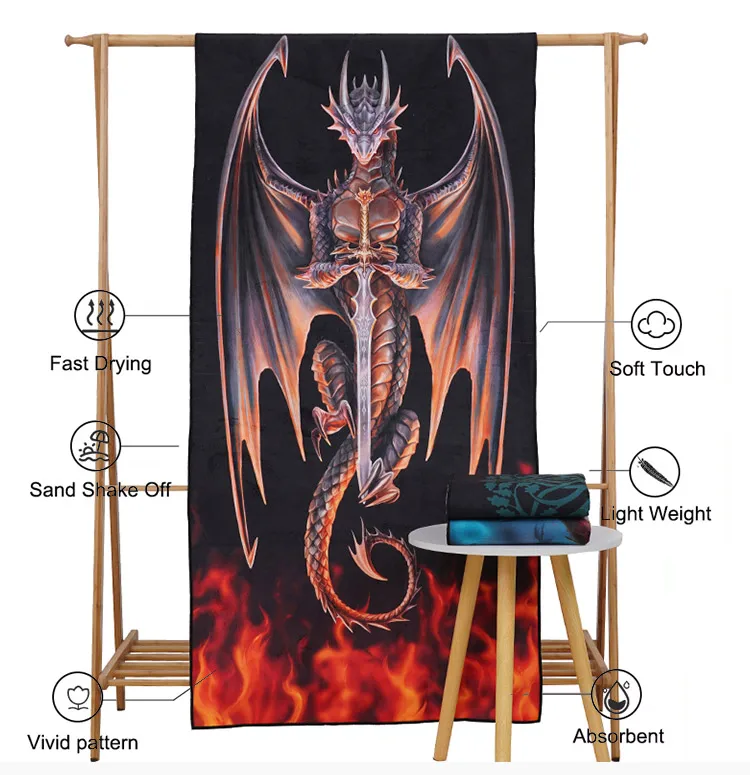 Wholesale promotional custom size shower towel cotton light weight with logo custom print soft material hot-selling beach towel