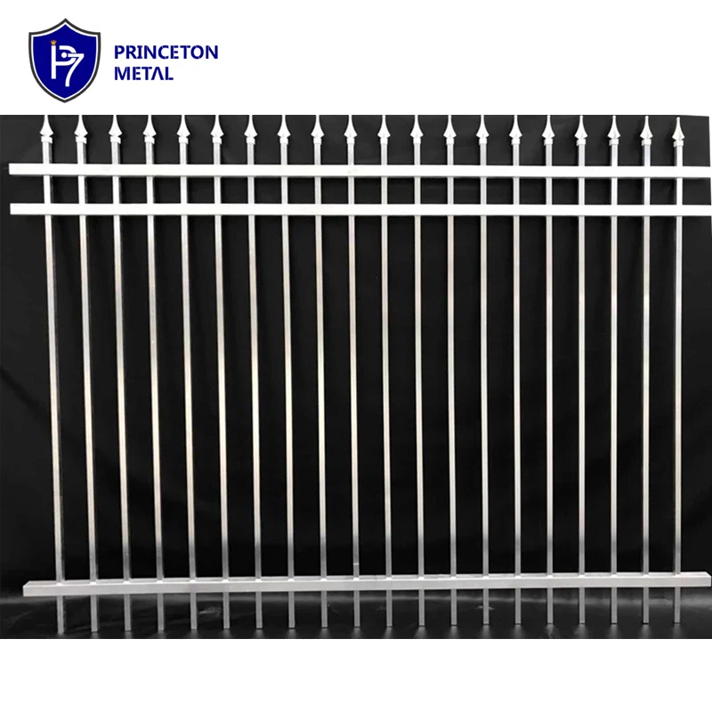 Powder coated no dig parts for sales tube garden solid black aluminum alloy fence panels