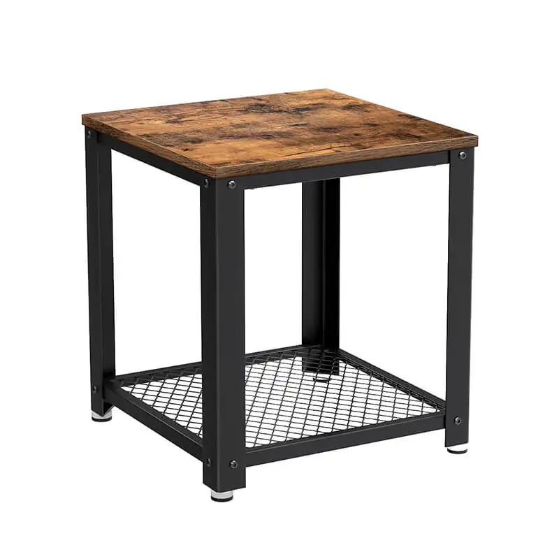 Wholesale Furniture Manufacturers Dark Bedside Small Corner End Table Small Metal Side Table