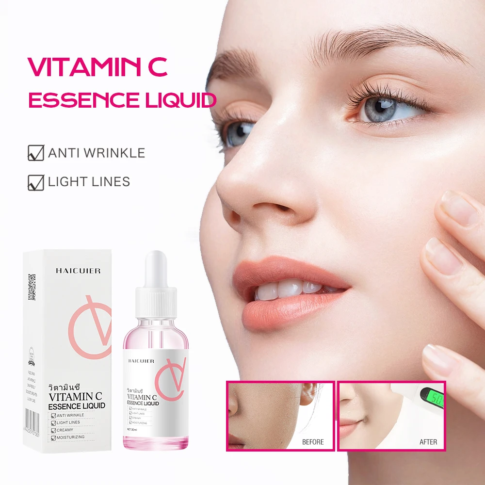 Wholesale Hot Selling Vitamin C Serum for Women Hyaluronic Acid and Chemical Ingredients Moisturizing Whitening Face Care