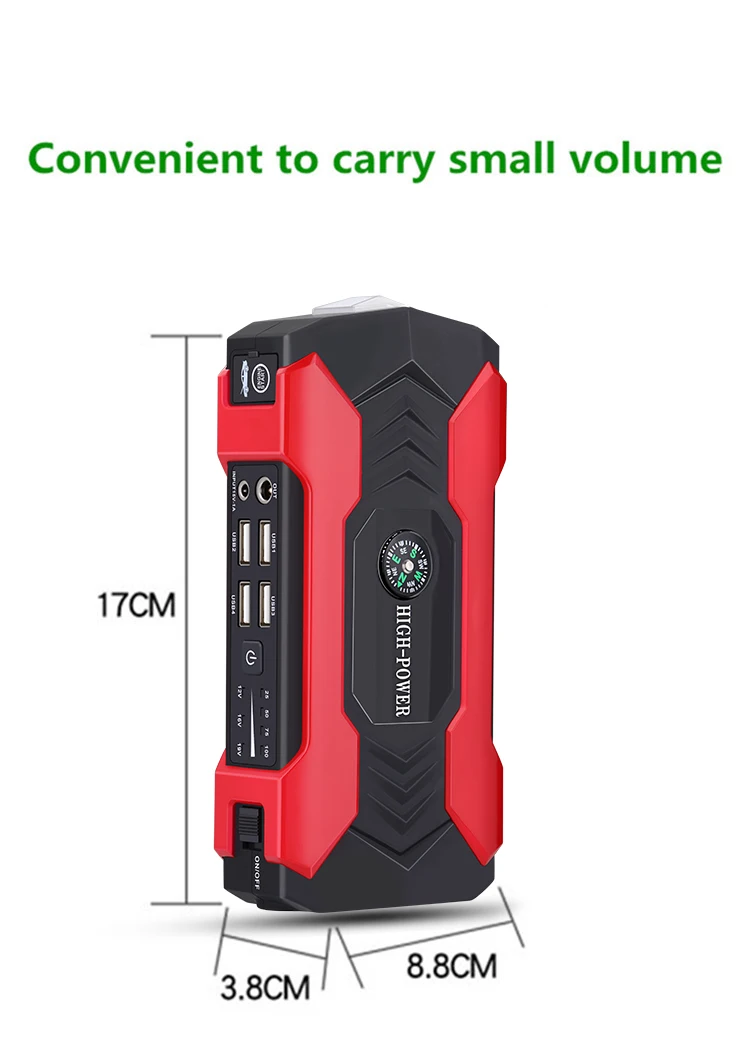 High Power Li-polymer Multi-function 12V Car Power Bank Jumper Starter 99800mAh Portable Jump Starter Jump Start Battery For Car
