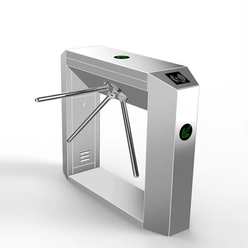 Stainless Steel Automatic Security Barrier Gate Mechanism with RFID Access Control Tripod Turnstile