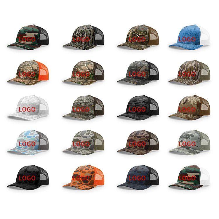 Кепка Gorras с вышивкой по индивидуальному заказу камуфляжная 112 шляпа Richardson 5 панелями 112PFP