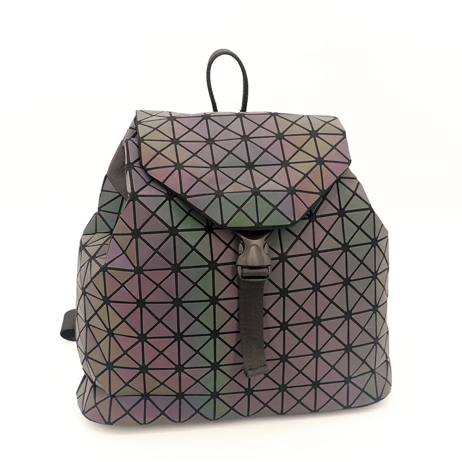 College Girls Laser luminous geometric backpack,mini colorful sling lumos holographic backpack