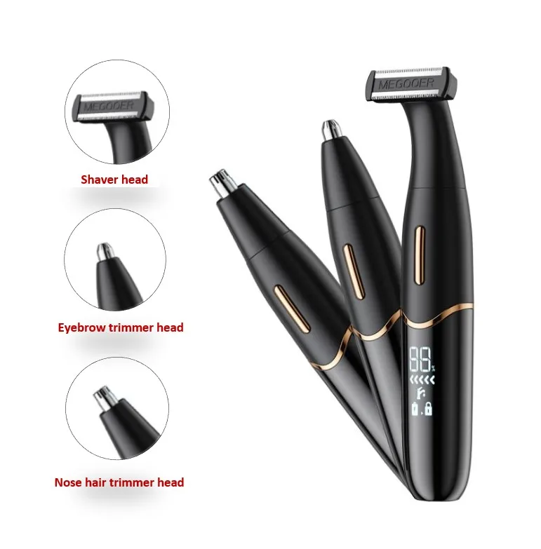 High quality rechargeable electric women hair removal shaver kit for body eyebrow trimmer facial shaving machines
