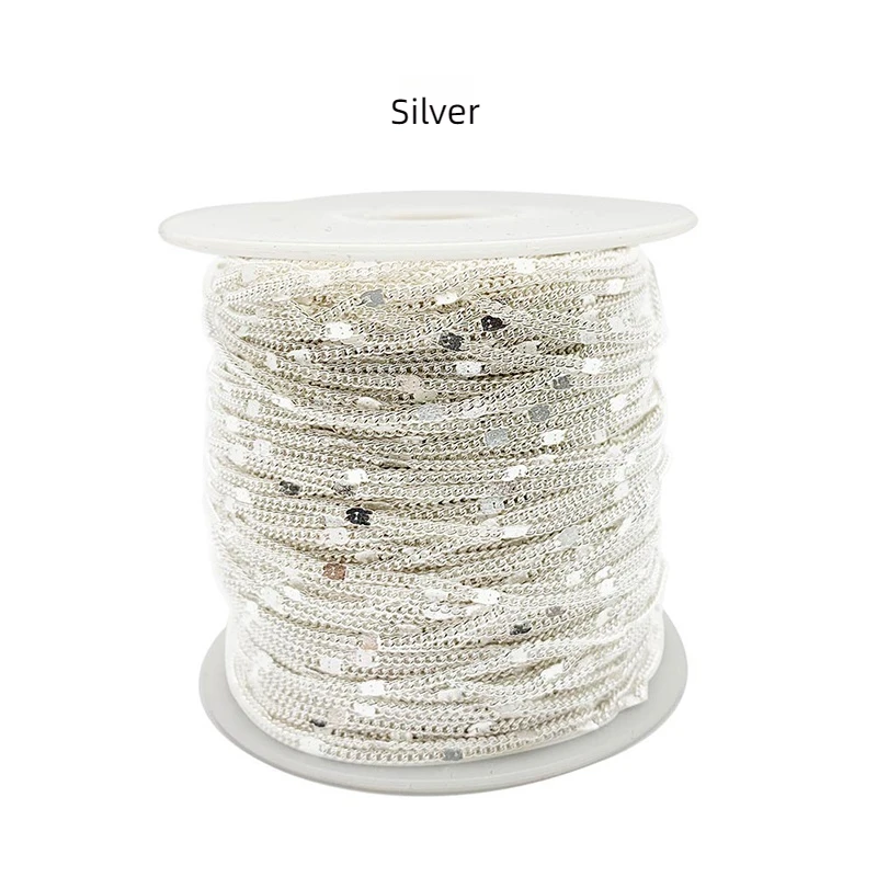 925 sterling silver spacer chain handmade DIY jewelry accessories production materials bracelet necklace special silver chain
