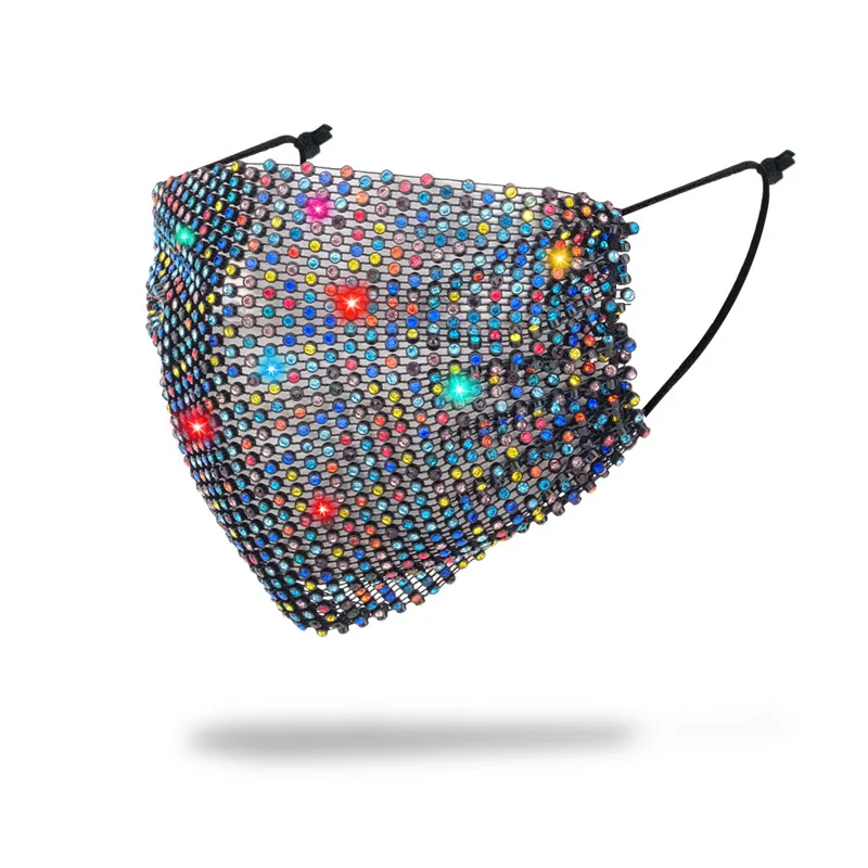 Hot sale colorful rhinestone star breathable decorative masking