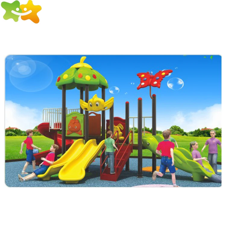Outdoor playground plastic children game slide amusement park equipment slide for kids