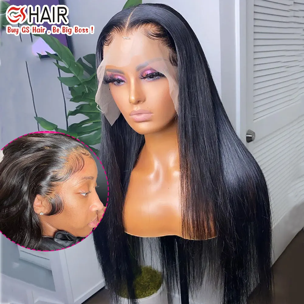 Wholesale 13*6 Lace Front Wig,Preplucked Bleached Knots Human Hair Lace Wig,Cuticle Aligned Dropshipping Lace Frontal Wig Vendor