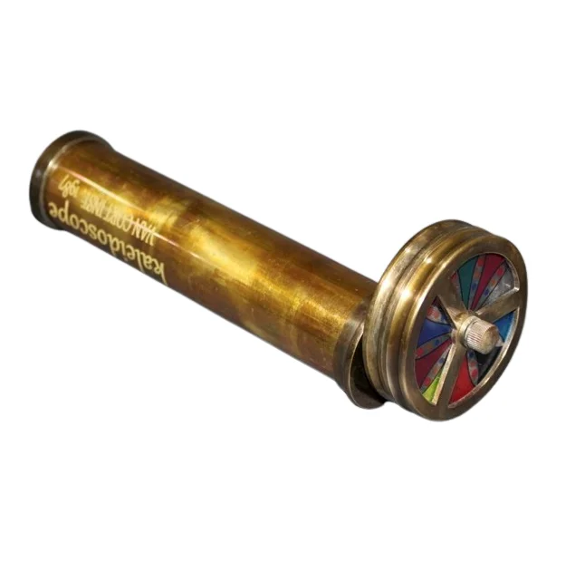 Brass Wheel Kaleidoscope Kids Vintage Toy Birthday Gifts Steampunk Unique Design