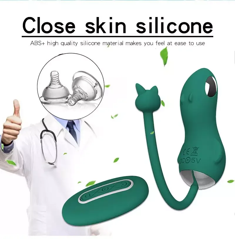 New Cute Mickey Mouse Electric Shock Wireless Remote Control Invisible Wearable Egg Vibrator Sex Toys For Woman Portable