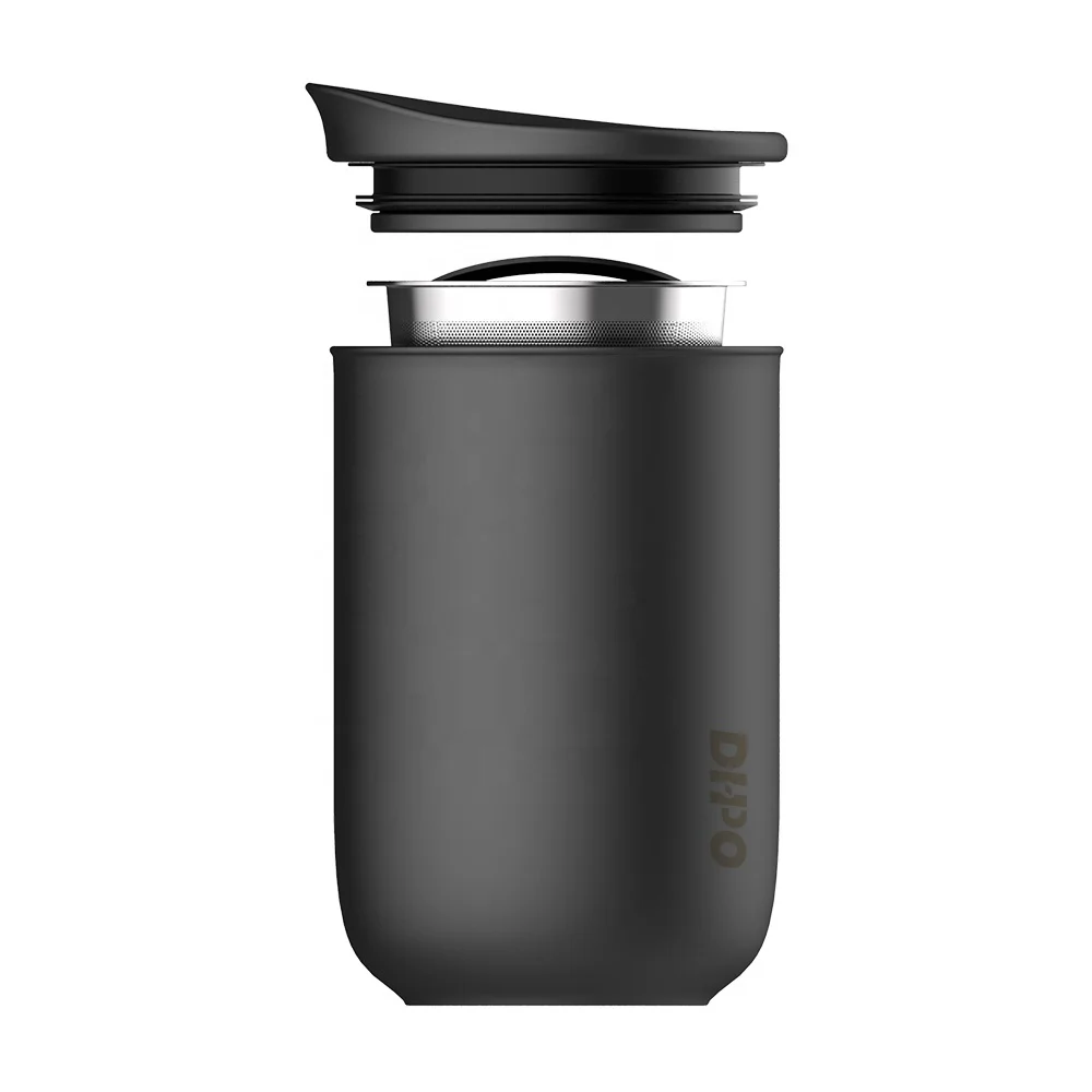 DHPO Zen Double Wall Ceramic Brewing Tea Mug