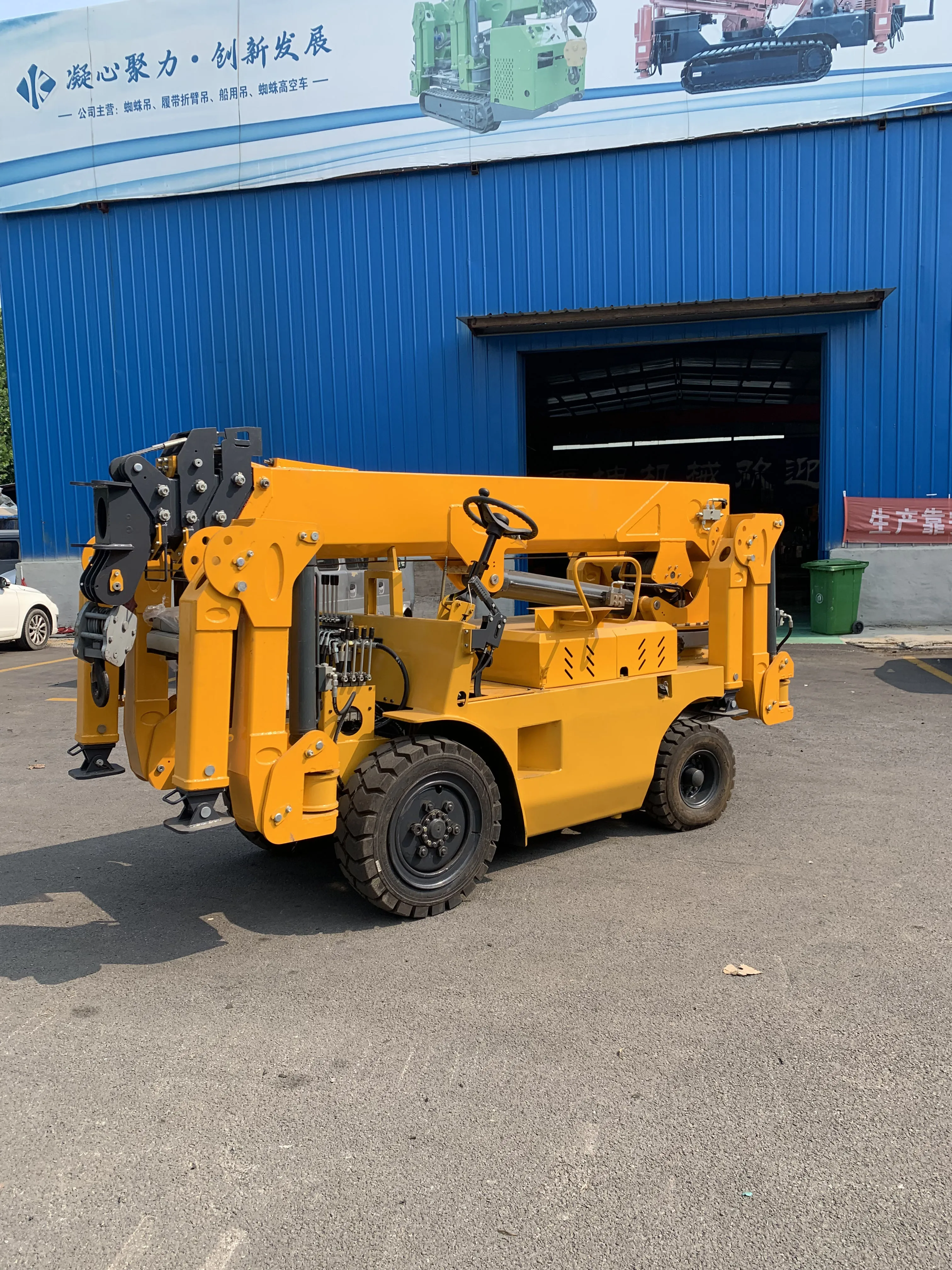 Portable 3T Spider Crane Mini Tire  Hydraulic Crawler Crane for Construction for Mobile Use New and Used Conditions Available