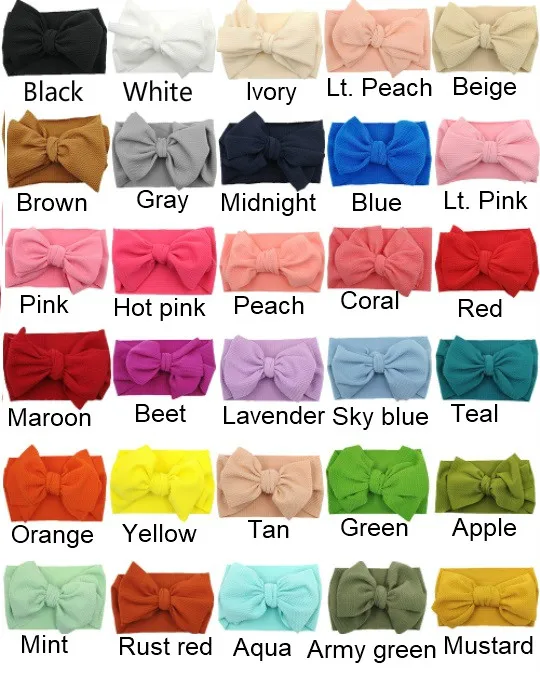 Turban Baby Girls Headband Knot Bow Headwrap 30 Colors Newborn Photo Props Girls Headwear Infant Baby Headband Hair Accessories