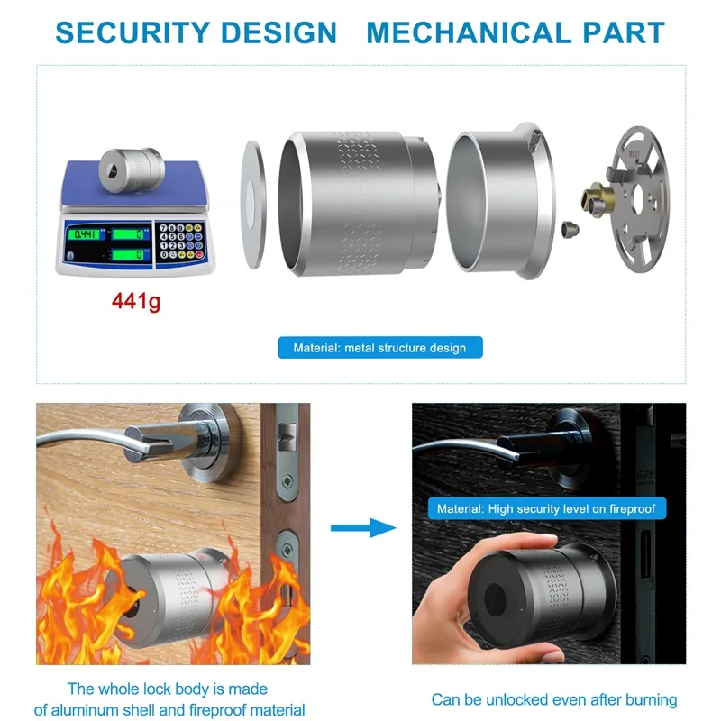 Wehere Factory wholesale  Alexa or Google Home Deadbole Smart lock with Tuya Smart Life APP