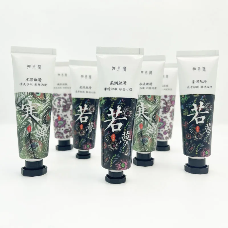 Customized fashion top screw cap octagonal cover hand cream soft tube