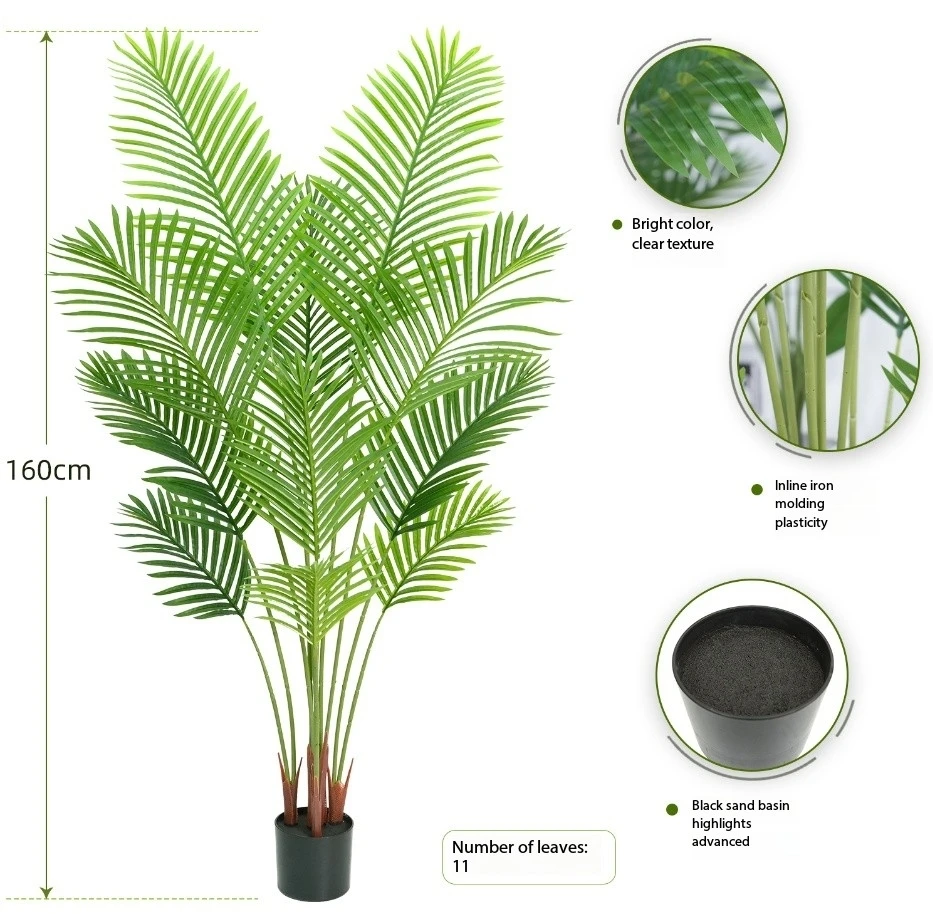 Stunning artificial plant giant madagascar palm potted plant outdoor indoor decorate tree landscape artificial plants  palm tree