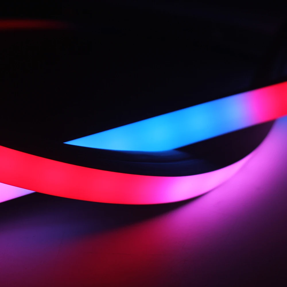 Customize Chasing Changing Star RGB RGBW RGBWW Brilliant Waterproof Silicone 24V LED Flexible Neon Strip Light for Theme Park