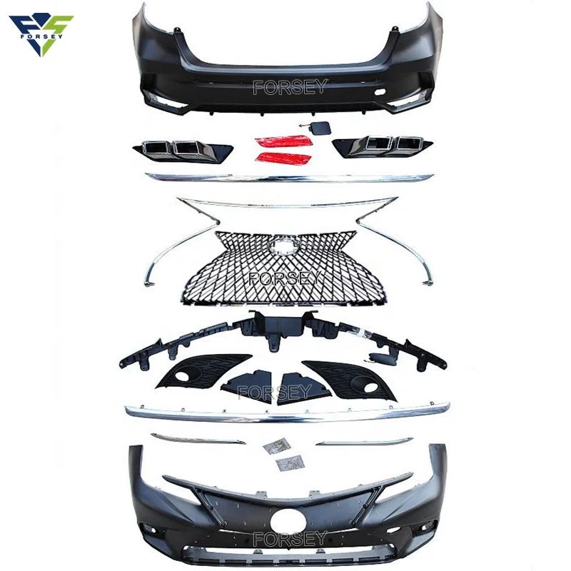 For Toyota Corolla 2019 2021 2021 Upgrade to Lexus LS Style body kit Front& Rear Bumper with Grille Tip Exhaust