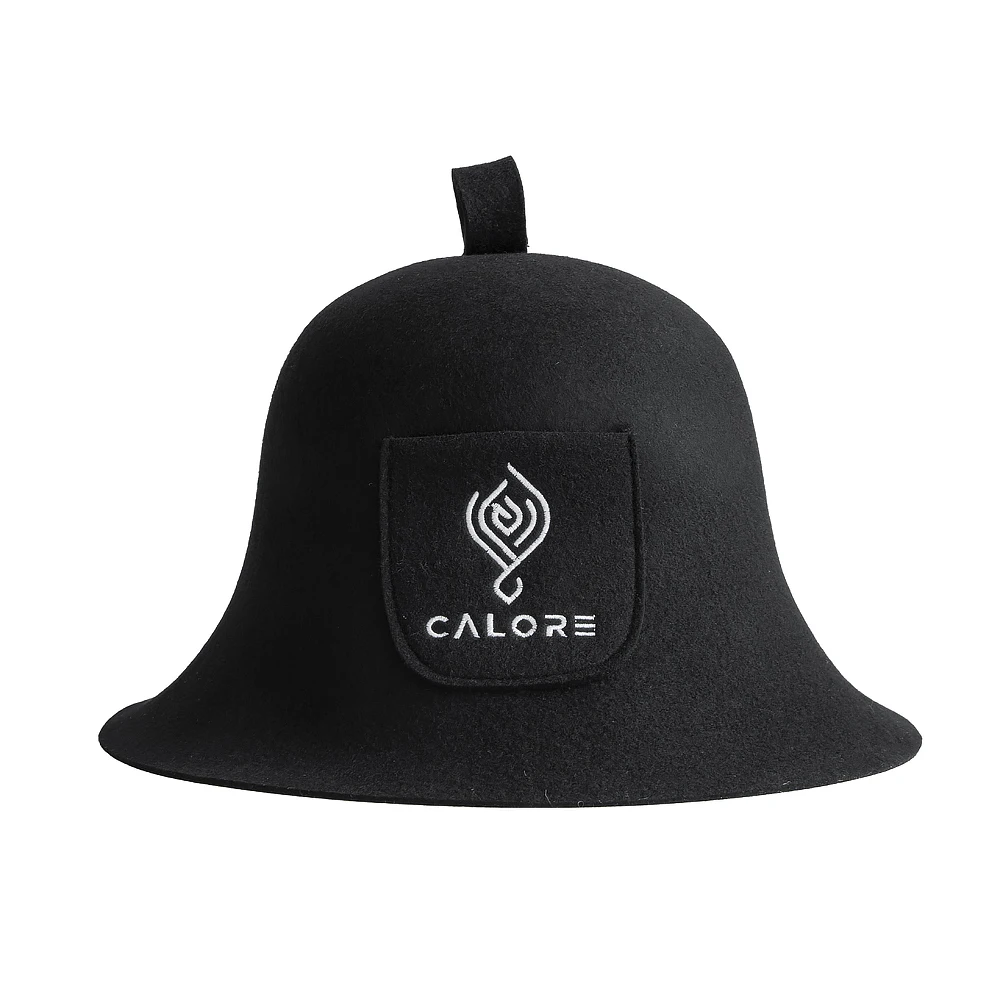 Black Color 100% Merino wool sauna hat Japanese Russian Banya Australian Wool Fabric Sauna Hat