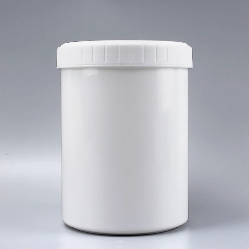 Custom Big Mouth 2000ml Protein Powder Round Jar Soft Plastic Jar for Package Container