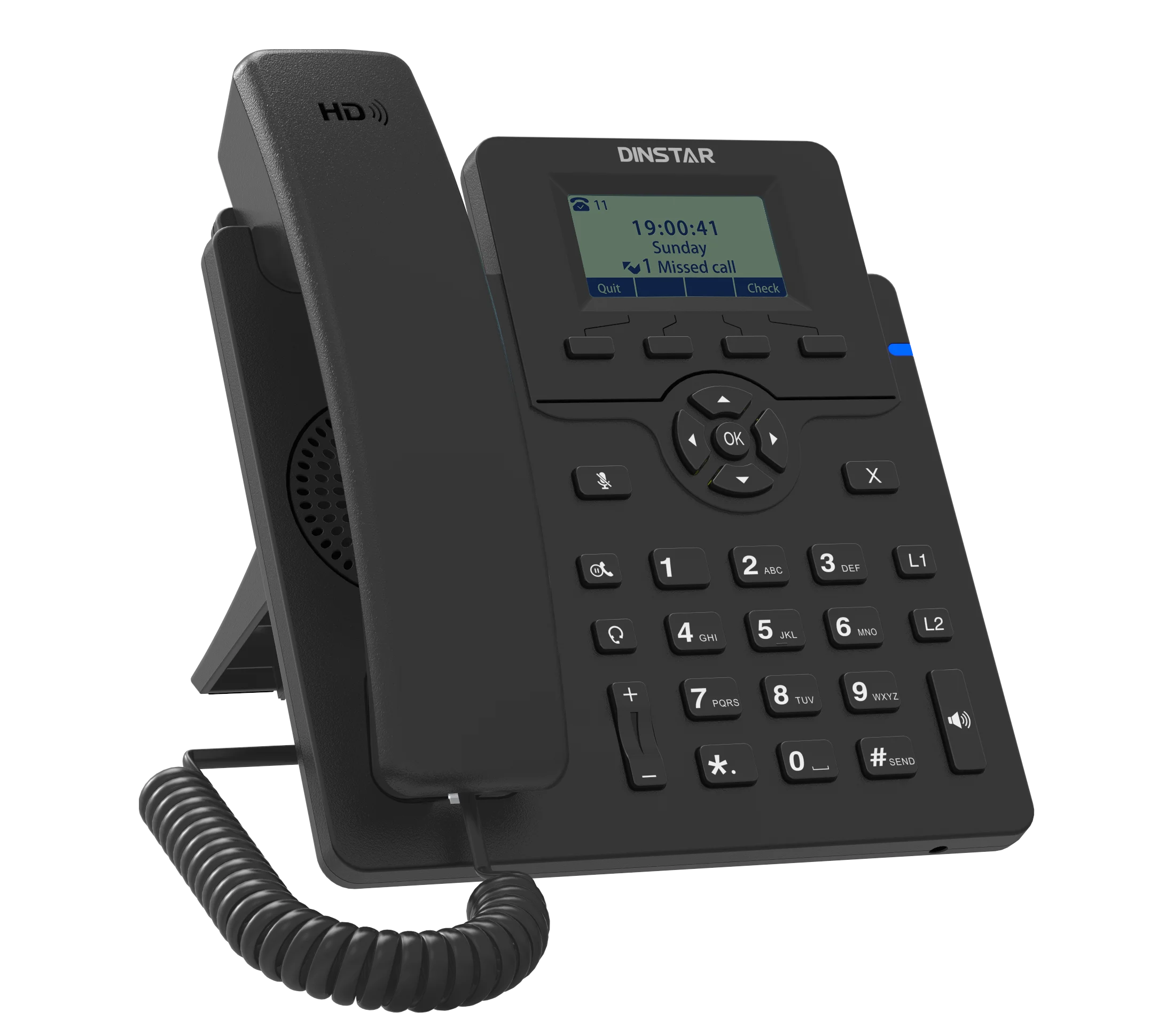 VoIP Phone Office IP Telephone System 2 SIP Lines IP POE Phone