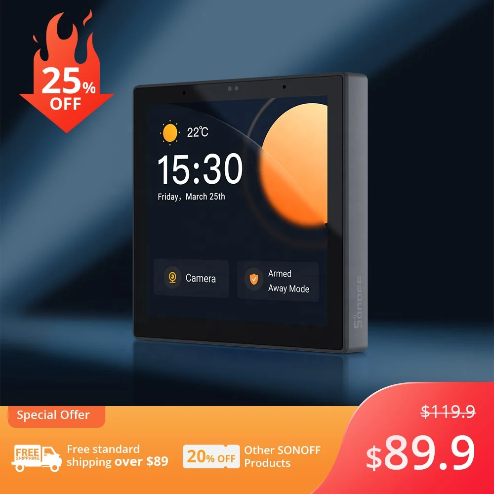 SONOFF NSPanel Pro Smart Home Control Panel Smart Scene Wall Switch EU Wifi Zigbee Smart Thermostat Display Switch All-in-One