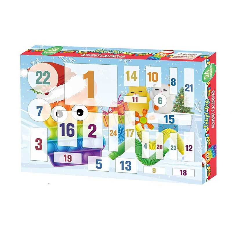 Custom chocolate paper calendar avent calendar box cardboard packaging gift box advent calendar box