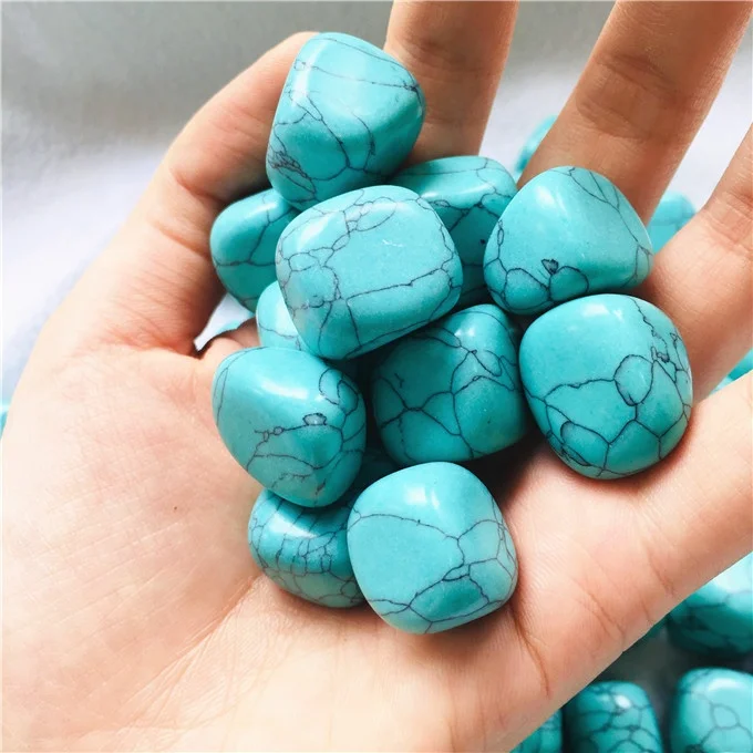 Wholesale  healing tumbled stone turquoise quartz crystal stone