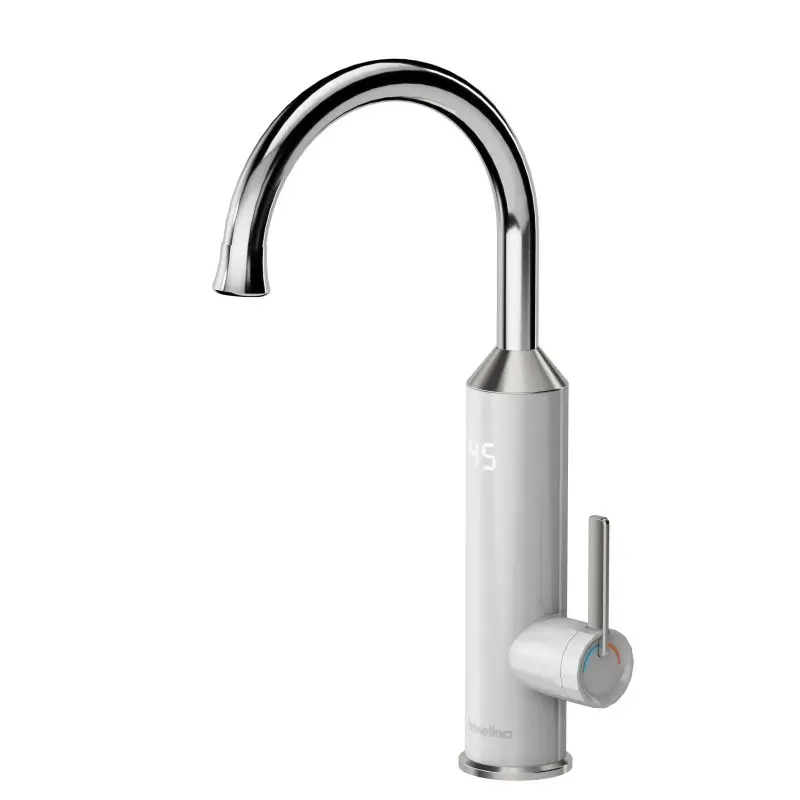 Briwellna 220V 3200W Plastic Kitchen Instant Hot Water Taps Electric Water Heater Faucet for Kitchen with Digital Display