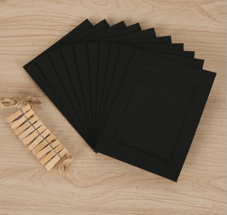 cheap DTY 10pcs/set 10 colours easy install paper photo frame hanging picture frame