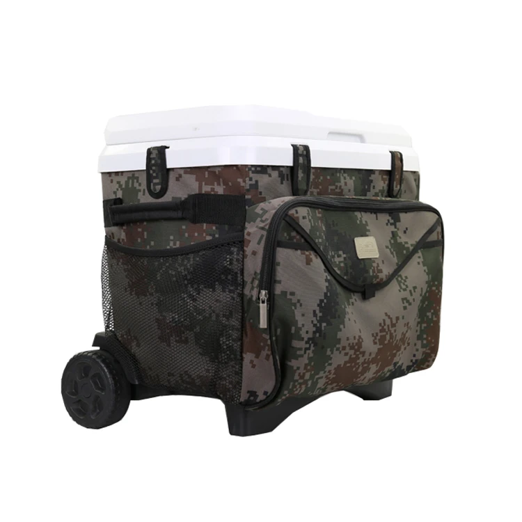 Лидер продаж, портативный пластиковый холодильник Gint для пива, льда, индивидуальный логотип, цветной холодильник с ручкой на колесах