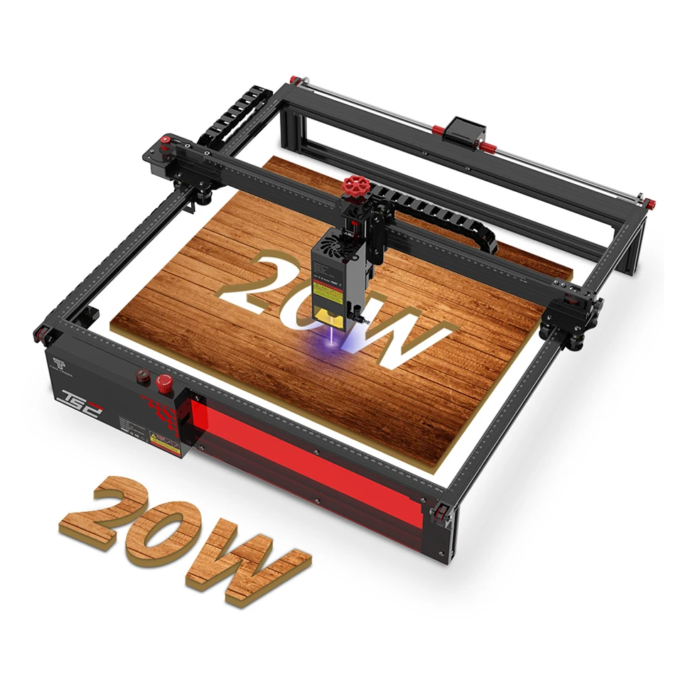 TWOTREES TS2 20W air assist diode laser engraver and marking machine,cnc metal wood credit card laser engraving machine 20w