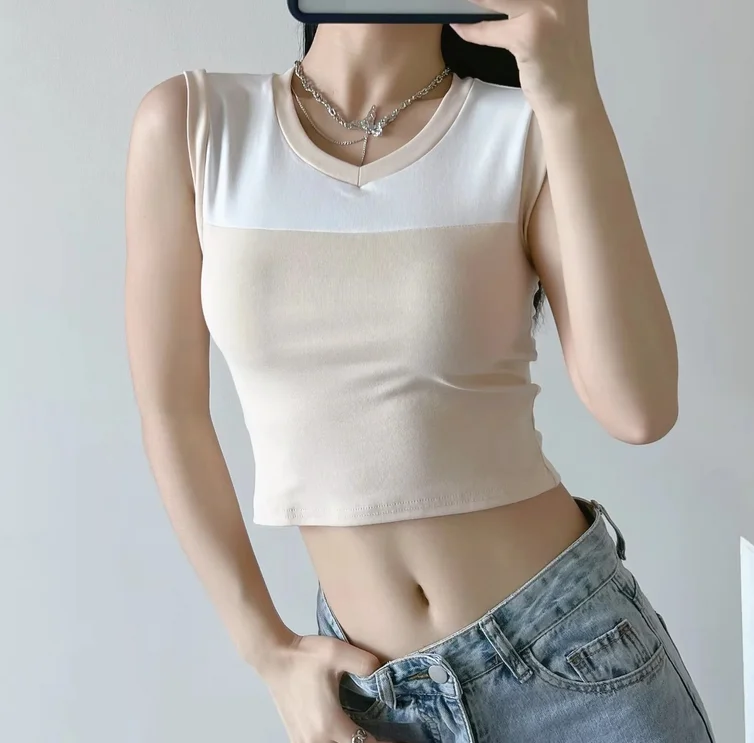 Runwaylover 1023 American Street Style Ladies Sexy Sleeveless Crop Tops