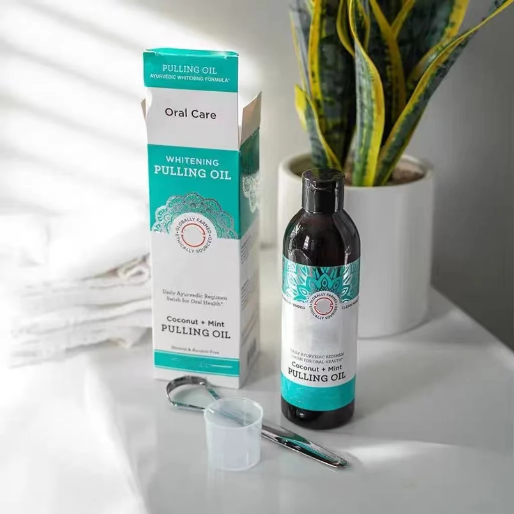 GuruNanda  whitening coconut mint pulling oil 237ml