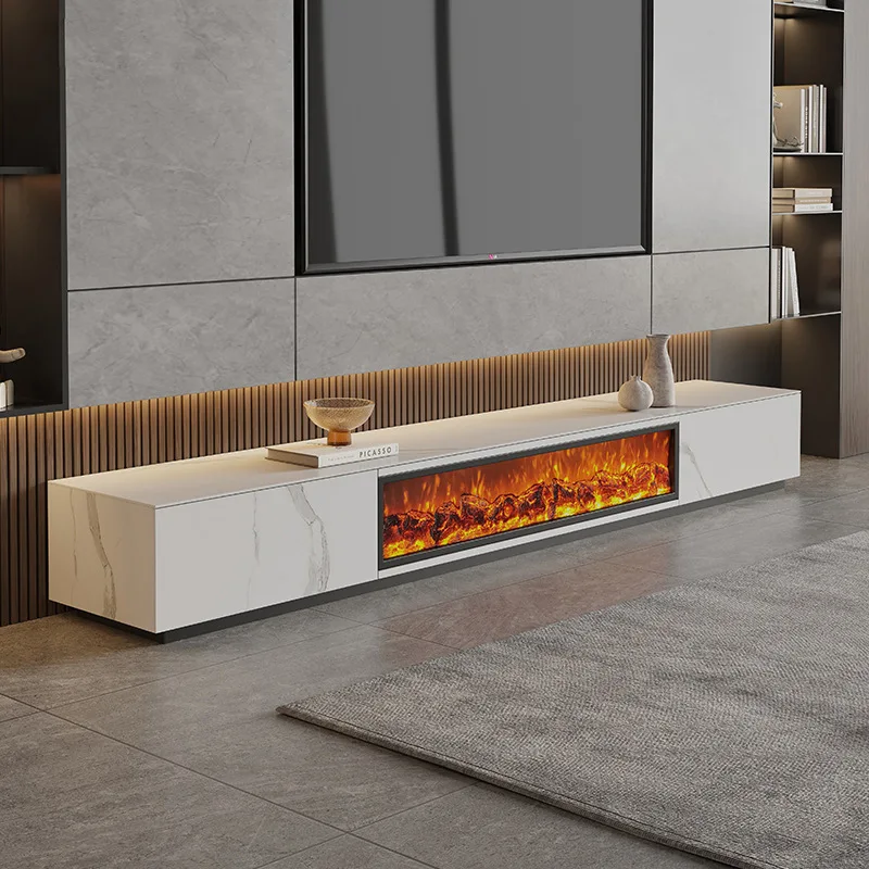 Fireplace rock panel TV cabinet recessed simulation flame electronic fireplace core fireplace firelight decorative floor counter