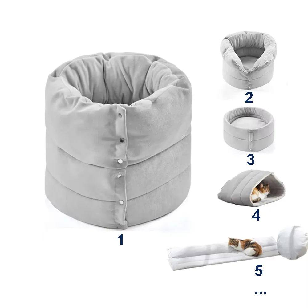 2024 New hot sale wholesale manufacturer Soft Luxury Cat Tunnel Bed Cat Cushion pet bed Pet Sleeping Mat multifunction Pet Bed