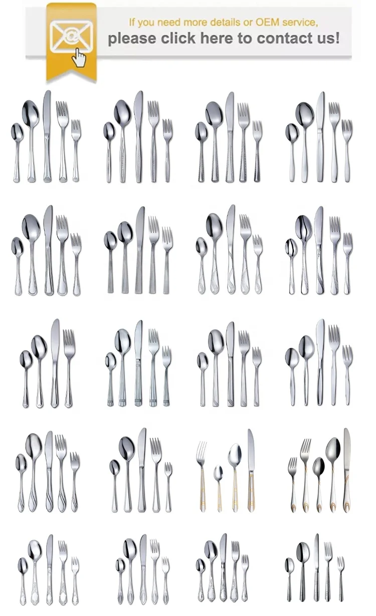 72/84Pcs stainless steel cutlery set gold flatware spoons forks and knife for family wedding parties