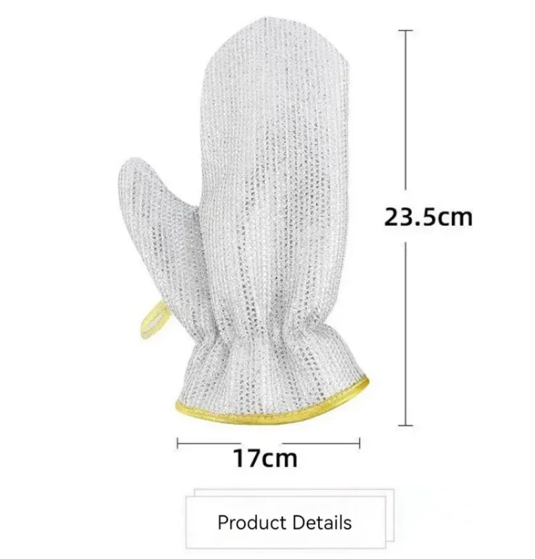 Household cleaning steel wire dishwashing gloves Kitchen heat insulation waterproof winter thickened dishwashing gloves