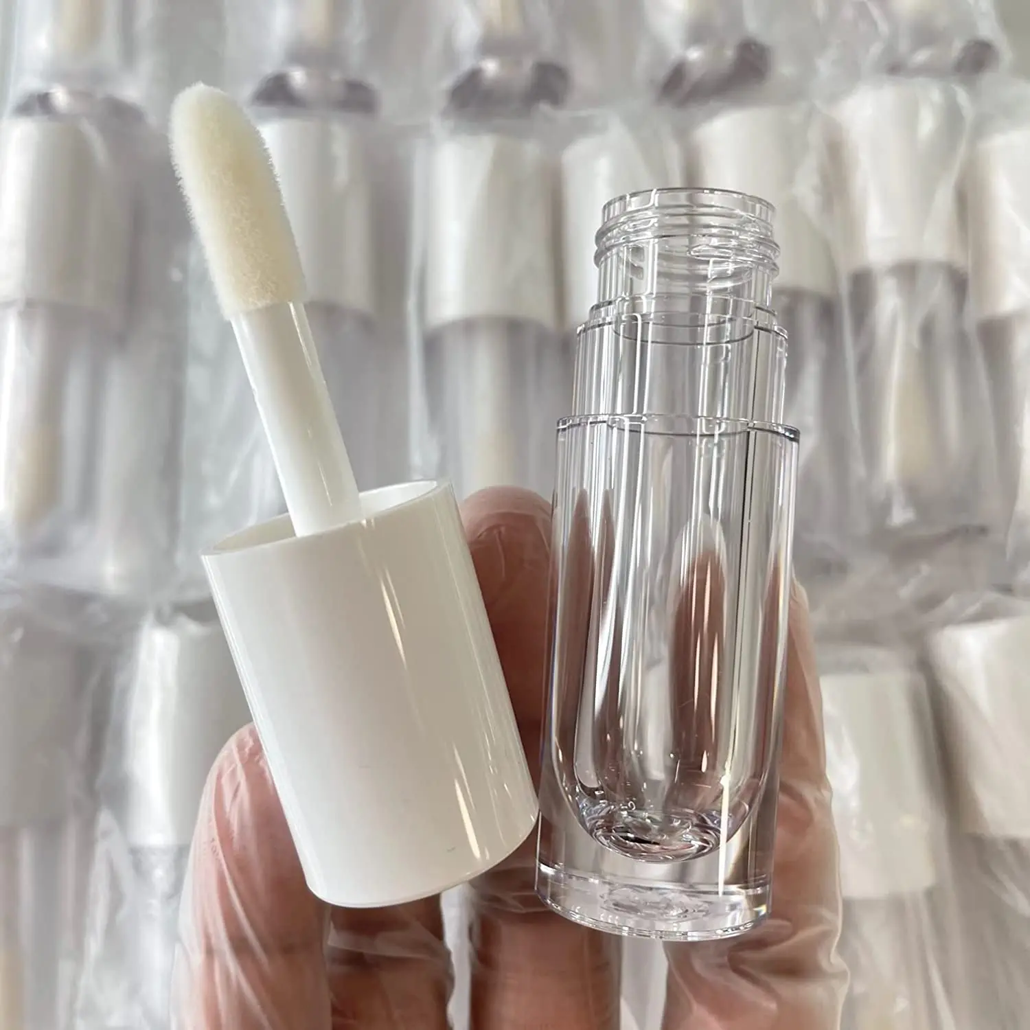  6.5ml Mini Cute Thick White Empty Big Wand Lipgloss