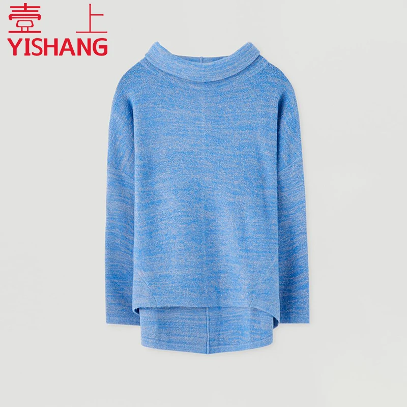 Lady Casual Cloth  Knitwear High Neck Jumper Women Pullover Sweaters custom knit sweater
