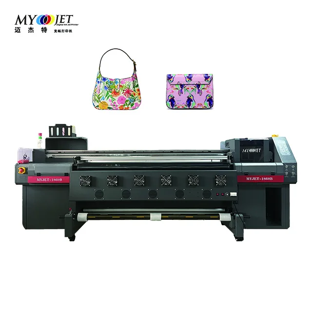 Myjet 1860B eco solvent printer digital inkjet PU leather canvas printing machine Roll to roll and flatbed printer Floor  Mats