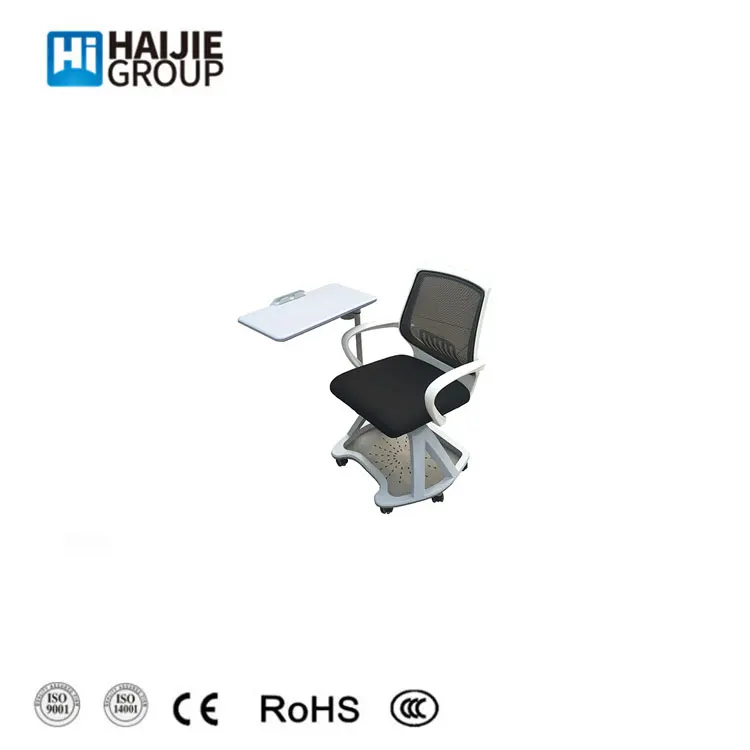 Высококачественные черные пластиковые стулья, старшеклассная мебель, складной стул с столом