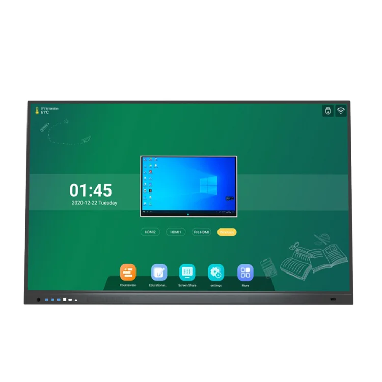
65 inch classroom white board electronic movable white board 