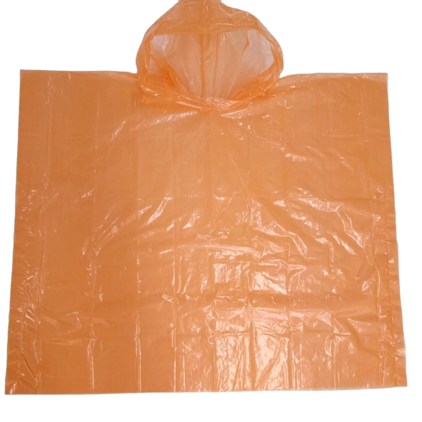 Throw Away PE Disposable Emergency Poncho Camping Hiking Fishing Rain Ponchos Portable Waterproof Raincoat for Adult